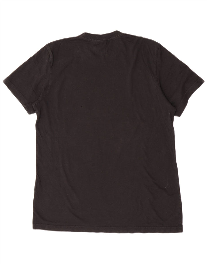 Adidas Mens Graphic T-Shirt Top Médio Algodão Preto