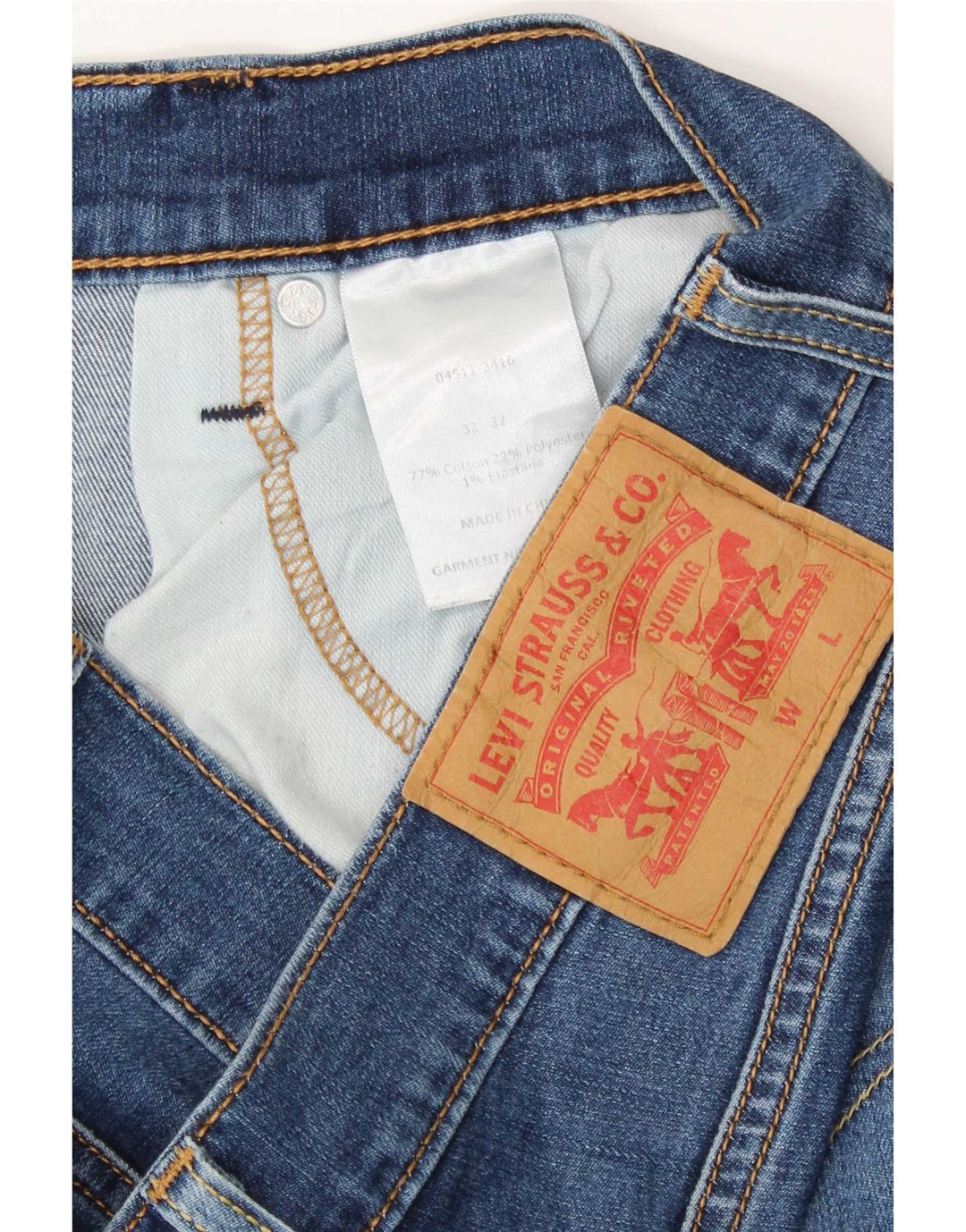 Calça Jeans Slim Feminina Levi's W32 L32 Azul Algodão