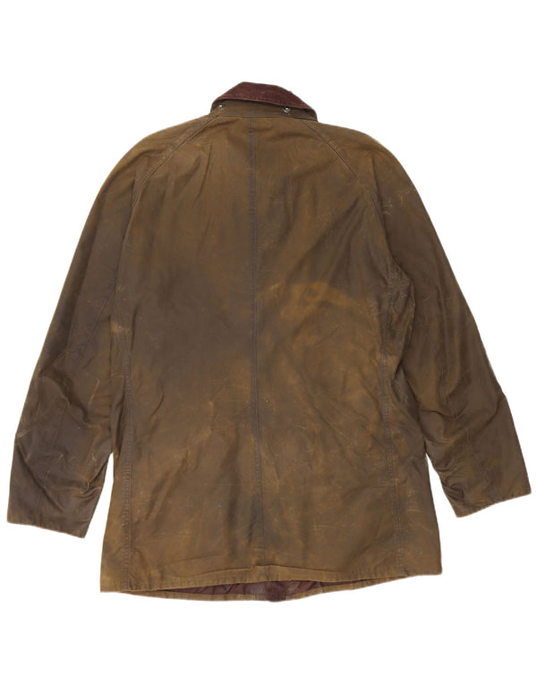 Jaqueta masculina de algodão encerado Barbour Reino Unido 38 algodão cáqui médio