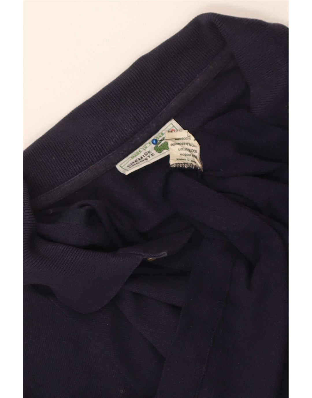 Camisa polo masculina Lacoste XS azul marinho algodão