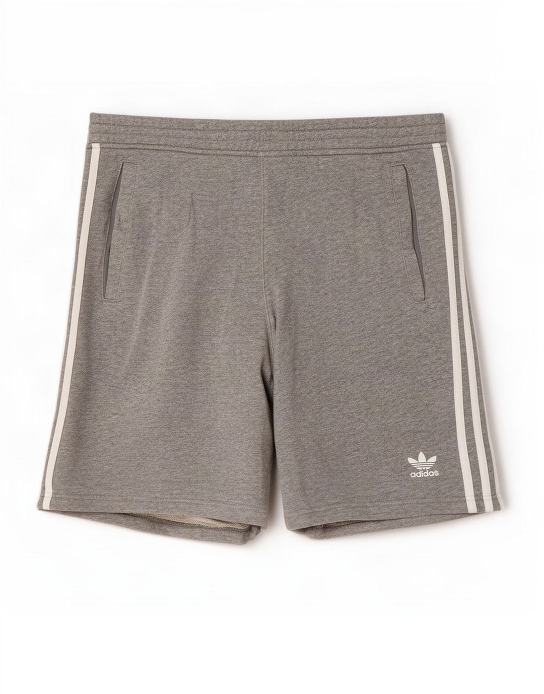 Shorts esportivos masculinos Adidas grande algodão manchado cinza