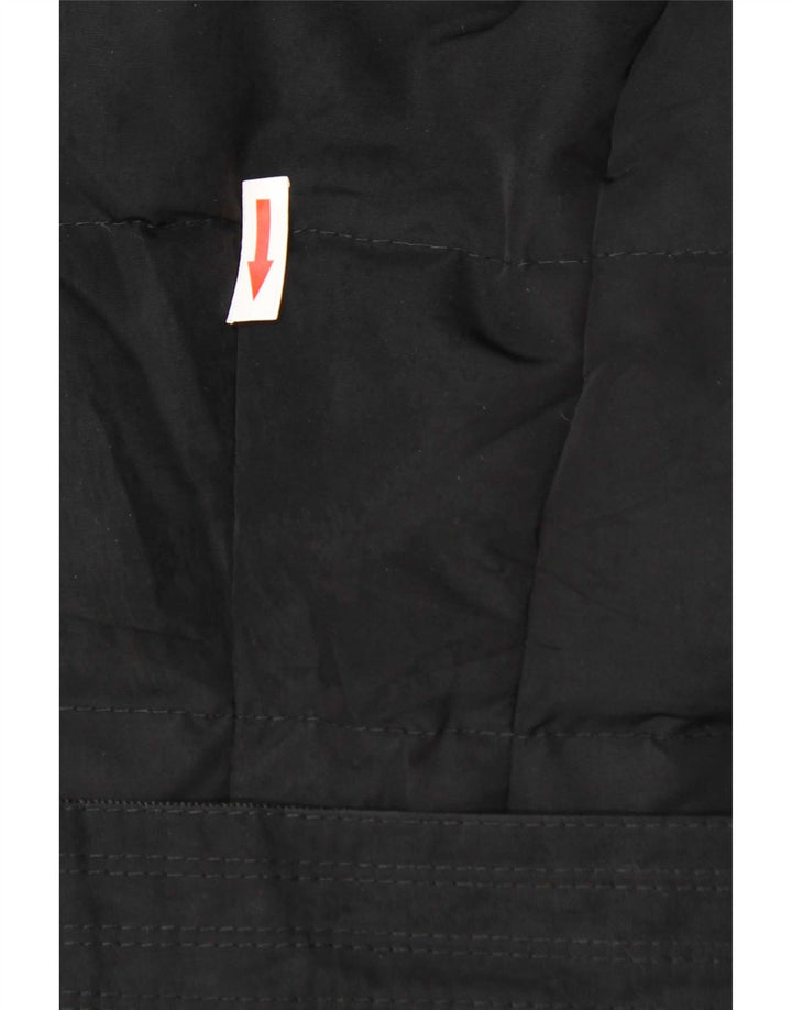 Casaco acolchoado com capuz feminino Zara Reino Unido 14 grande preto
