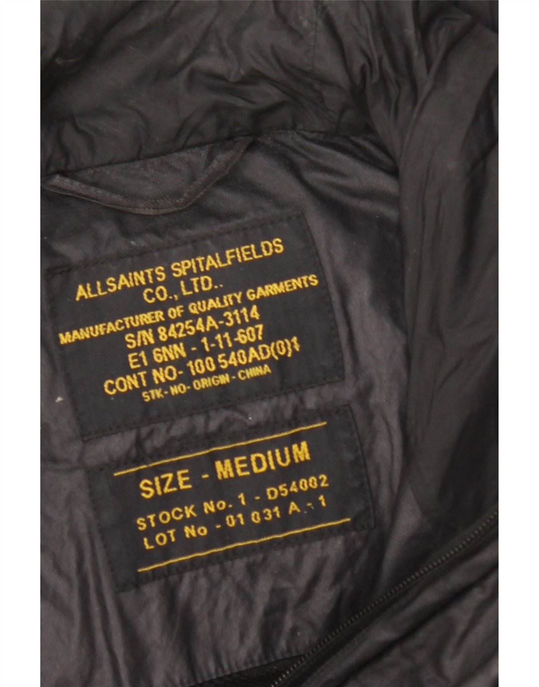 Jaqueta utilitária masculina com capuz ALL SAINTS UK 38 média preta