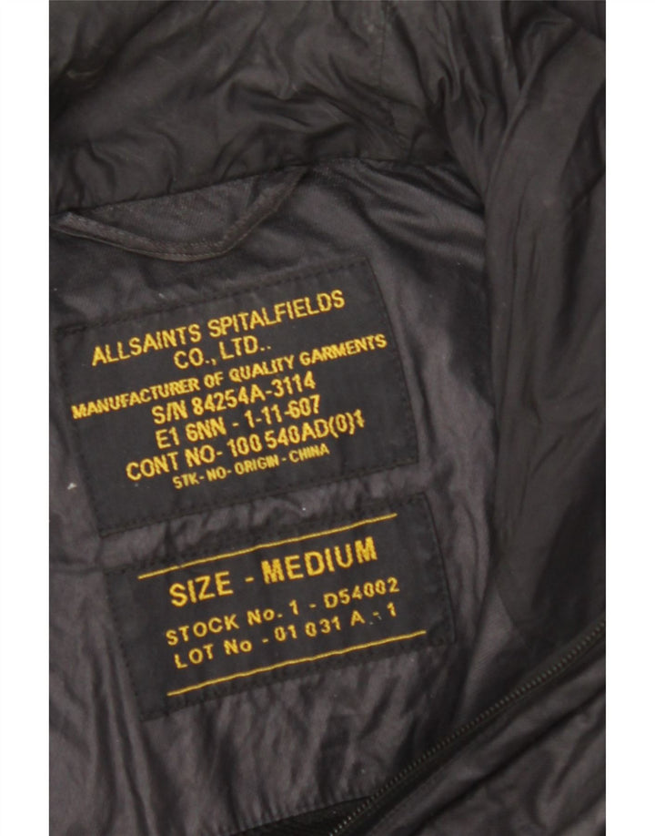 Jaqueta utilitária masculina com capuz ALL SAINTS UK 38 média preta