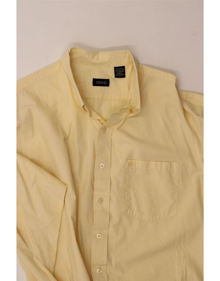 IZOD Mens Shirt Large Yellow Cotton Vintage Izod and Second-Hand Izod from Messina Hembry 