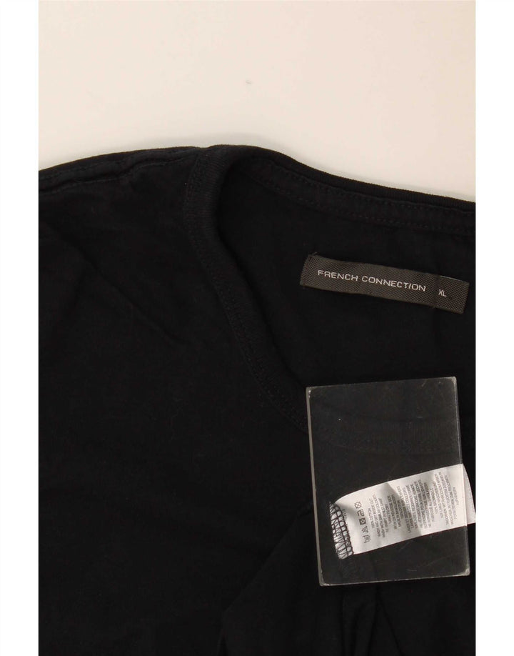 Camiseta masculina French Connection Top XL algodão preto