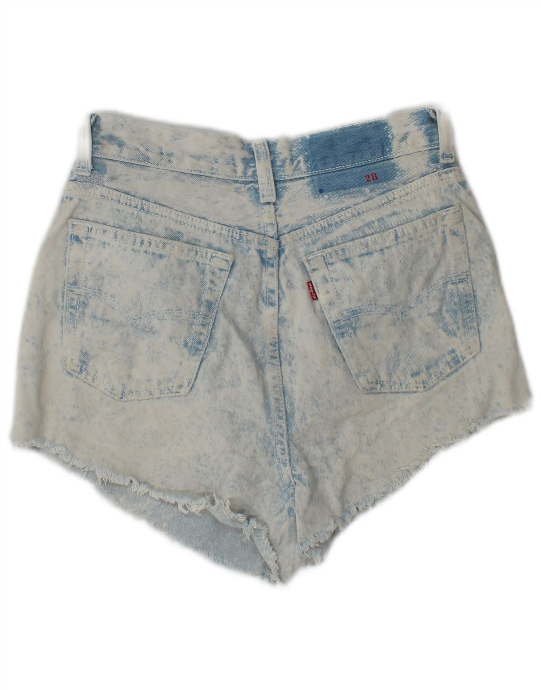 Shorts jeans feminino LEVI'S US 11 grande W28 algodão azul