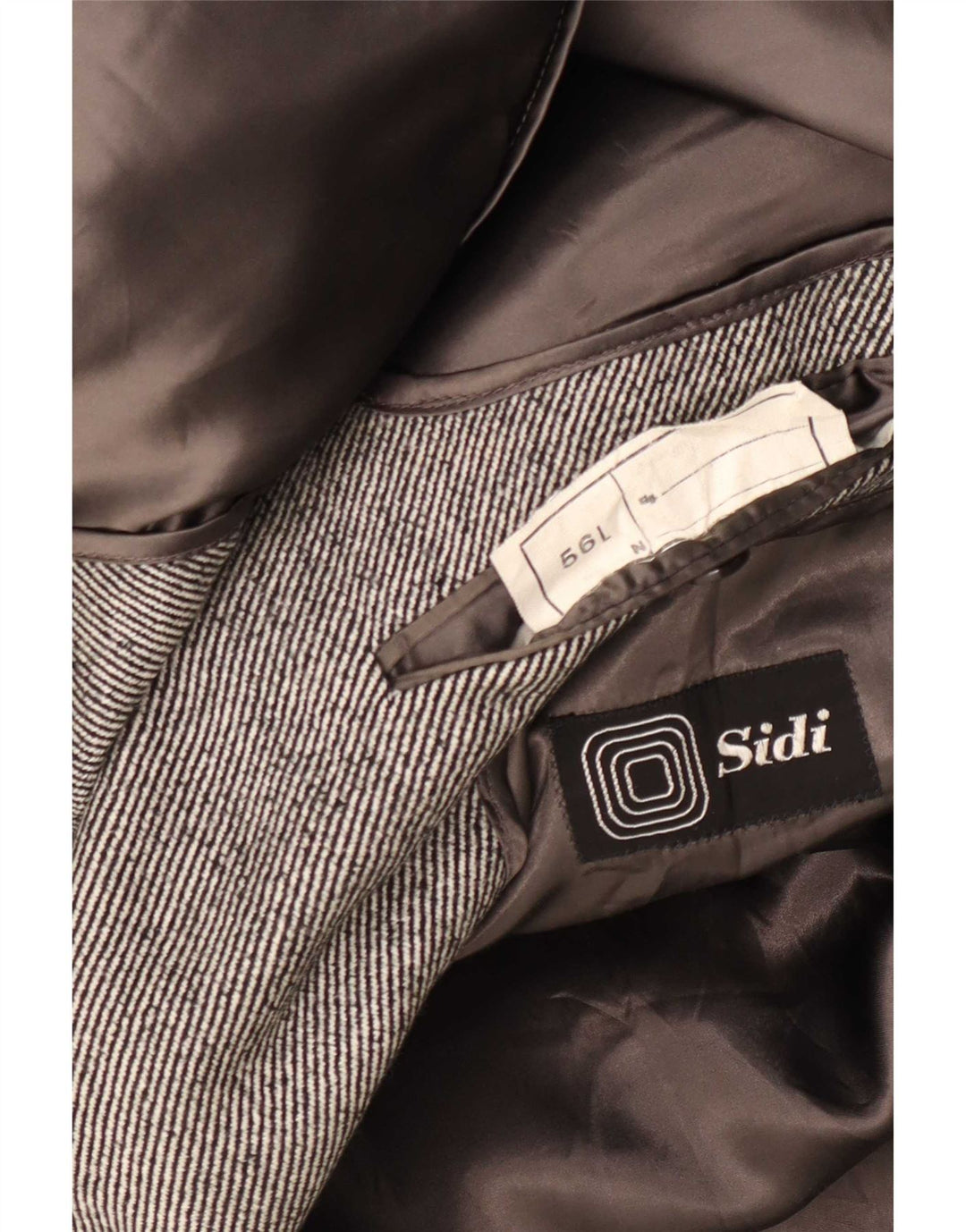 Casaco masculino Sidi com peito duplo UK 38 risca de giz cinza médio