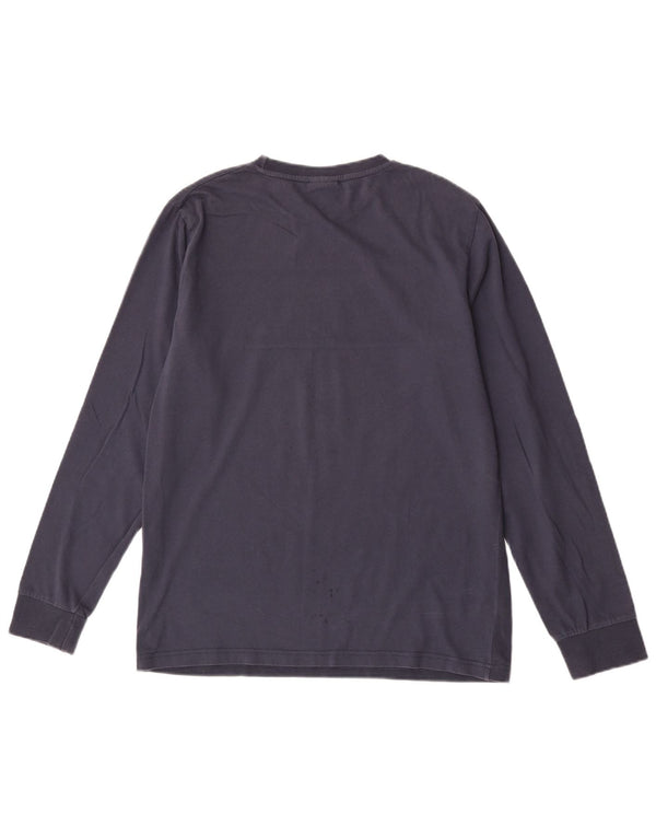 Ellesse Mens Regular Fit Gráfico Top Manga Longa Médio Algodão Azul Marinho