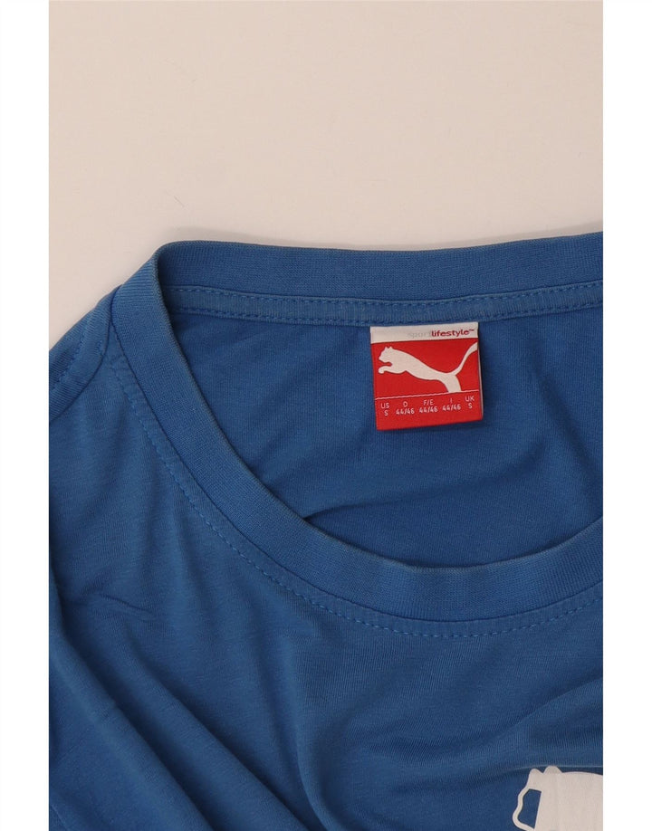 Puma Camiseta Masculina Graphic Top Pequeno Azul