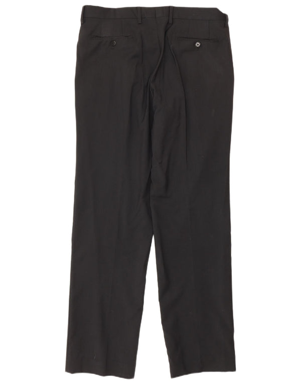 Calça masculina Calvin Klein de terno reto IT 52 XL W36 L34 lã preta