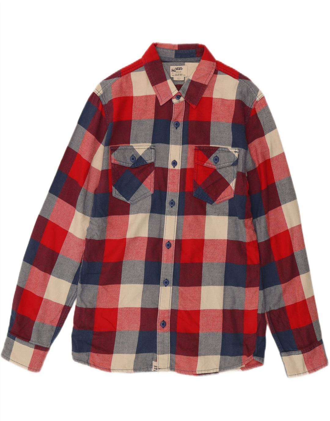 Camisa Vans Masculina Flanela Média Xadrez Vermelha