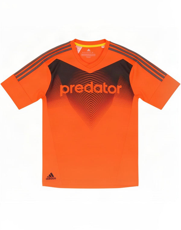 Camiseta Adidas Menino Graphic 15-16 Anos Laranja Poliéster