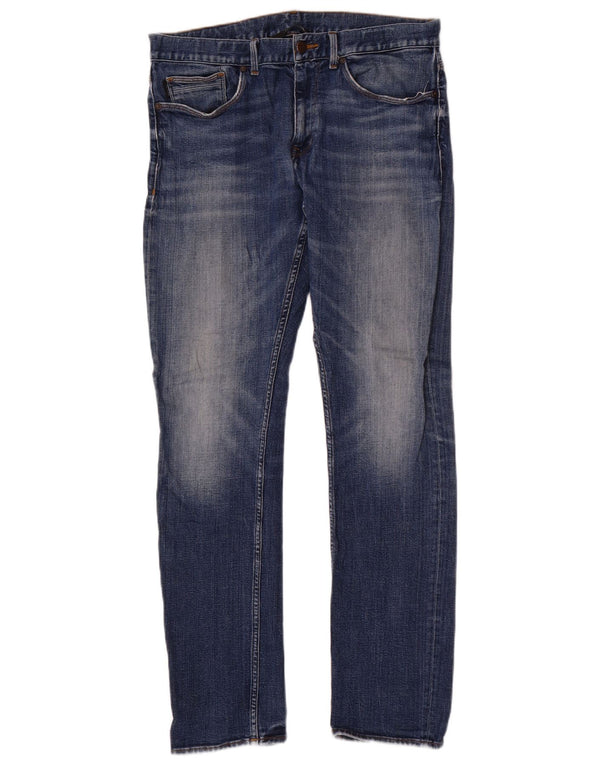 Calvin Klein Masculino Slim Jeans W33 L32 Azul Algodão
