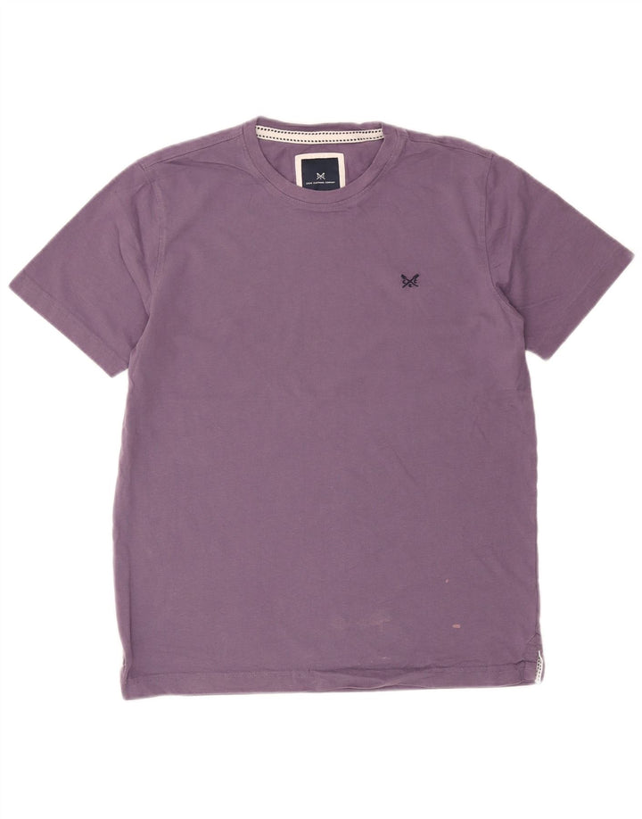 Camiseta masculina Crew Clothing Top médio algodão roxo