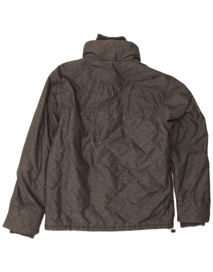 Jaqueta corta-vento feminina Superdry UK 18 XL cinza nylon