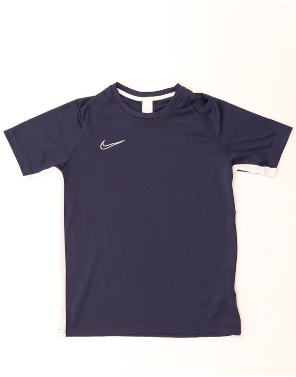 Camiseta Nike Boys Dri Fit Top 13-14 Anos XL Azul Marinho Colourblock