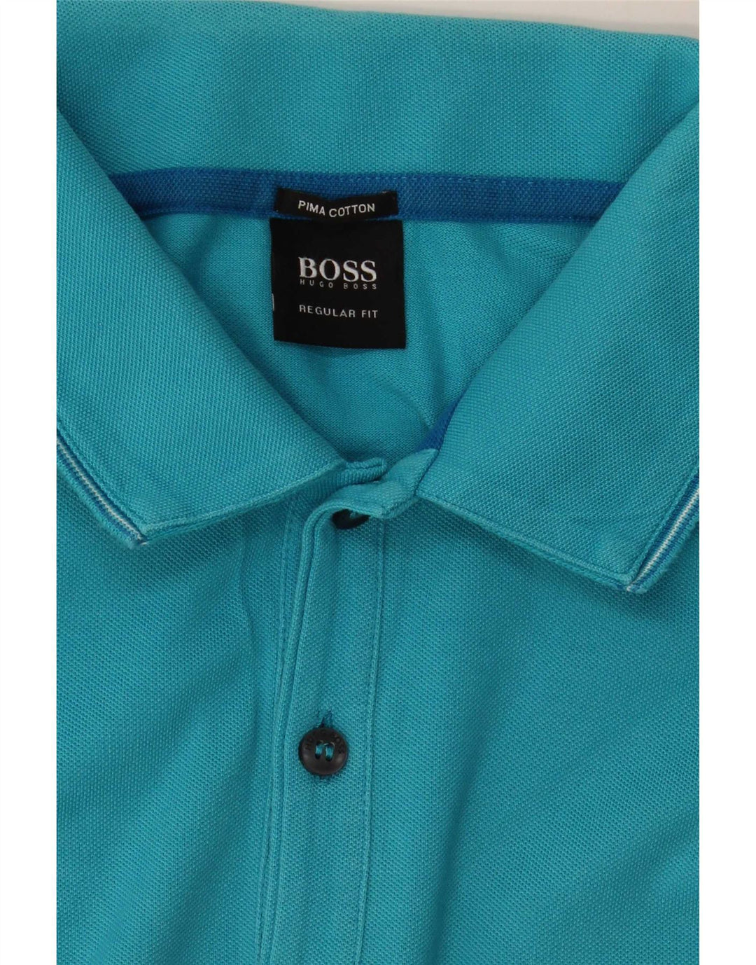 Camisa polo masculina Hugo Boss Regular Fit XL algodão azul