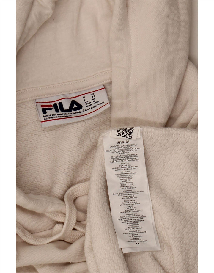 FILA Mens Hoodie Jumper Medium Beige Cotton Vintage Fila and Second-Hand Fila from Messina Hembry 