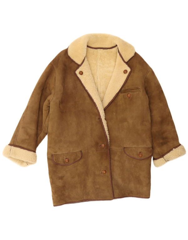 Casaco feminino Artisan Shearling UK 18 XL cáqui inverno