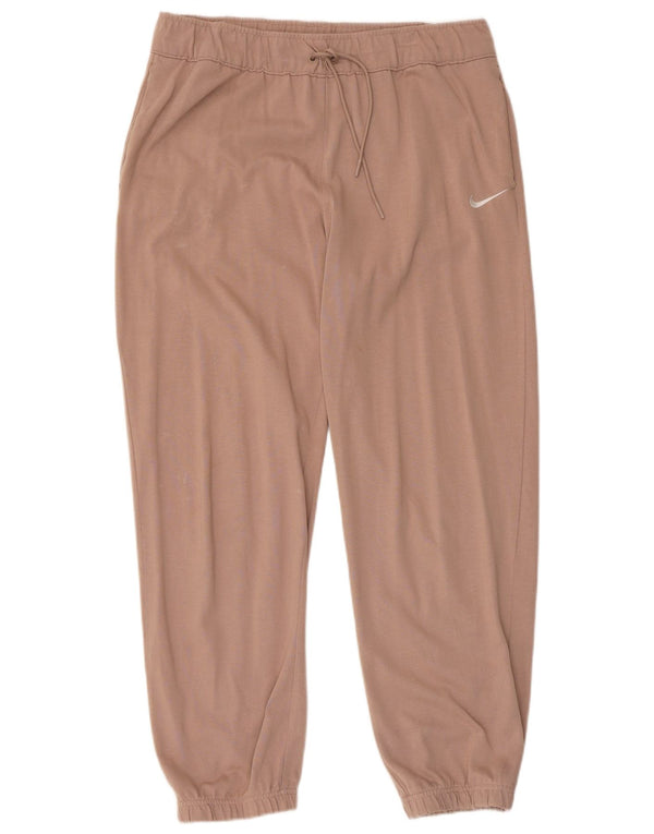 Calça de treino feminina Nike Joggers UK 16 grande algodão rosa