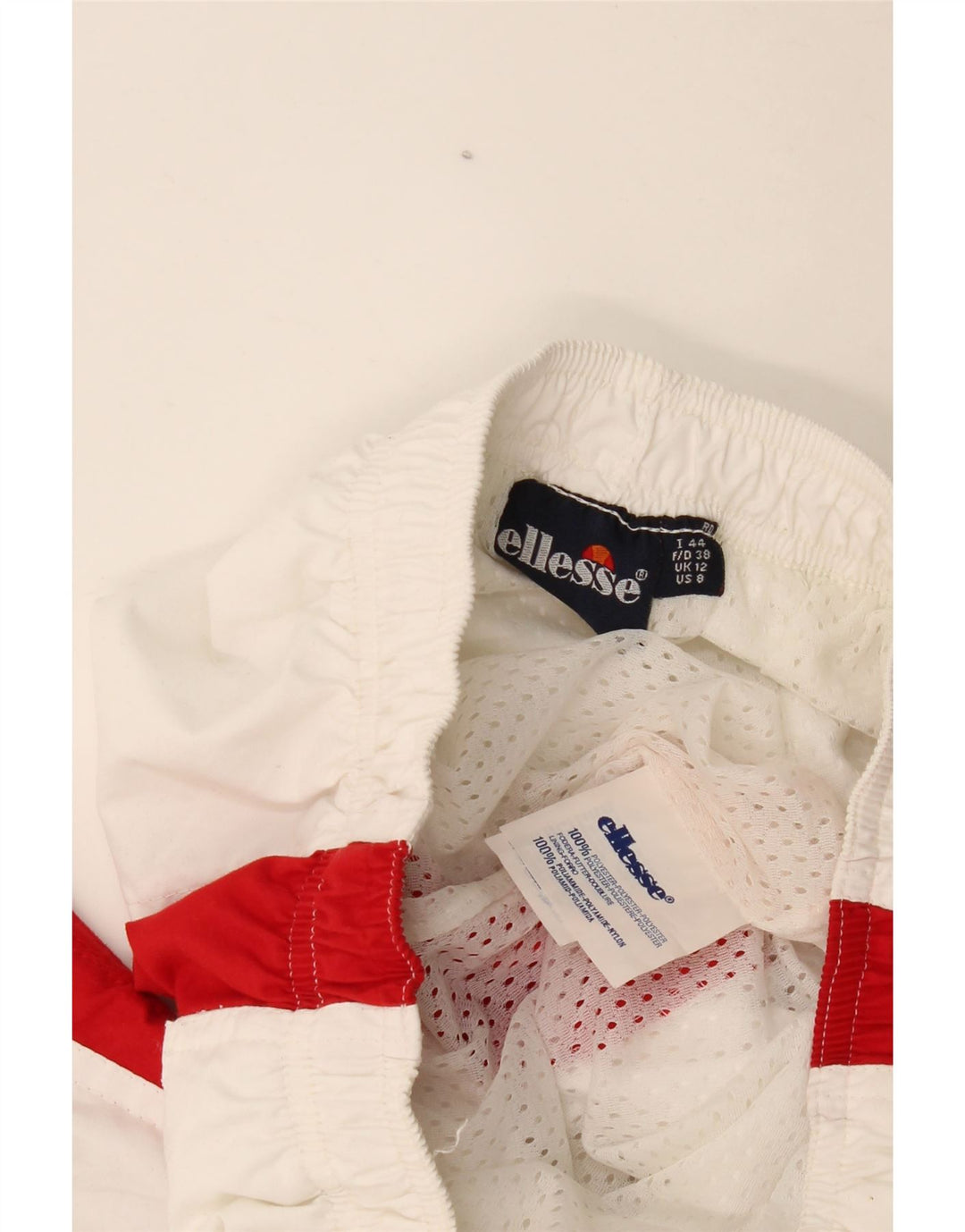 Ellesse Calça de treino feminina Joggers UK 12 Medium White Colourblock