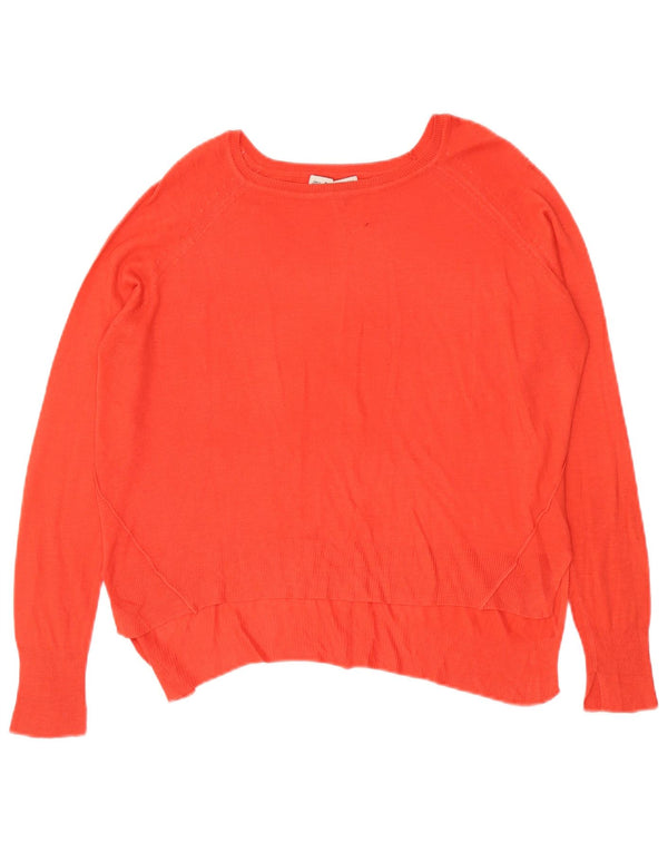 Zara Suéter feminino oversized com gola canoa Reino Unido 10 pequeno laranja