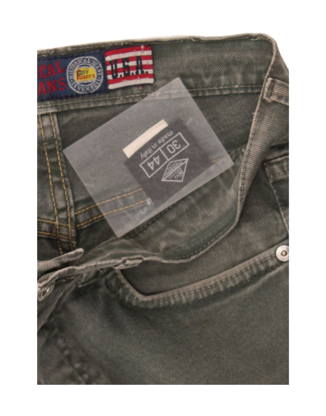 ROY ROGERS Calça jeans masculina slim W30 L35 algodão cinza