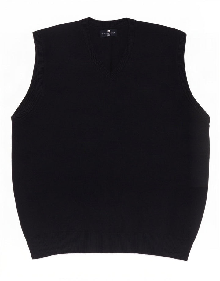 Regata masculina Marks & Spencer Blue Harbor Vest grande algodão marinho