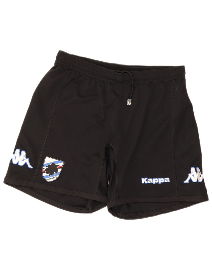 Kappa Mens Graphic Sport Shorts Médio Preto Poliéster