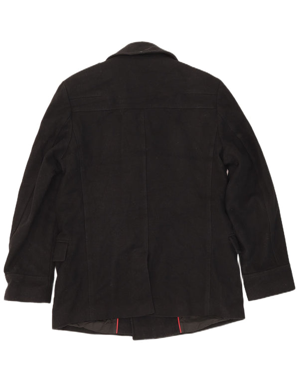 Casaco masculino Hugo Boss Pea UK 44 2XL lã virgem preta