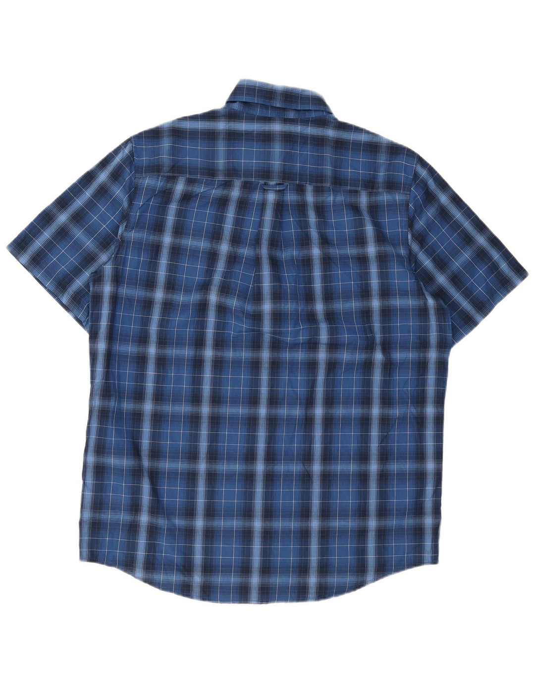 Camisa masculina de manga curta Chaps grande algodão xadrez azul marinho