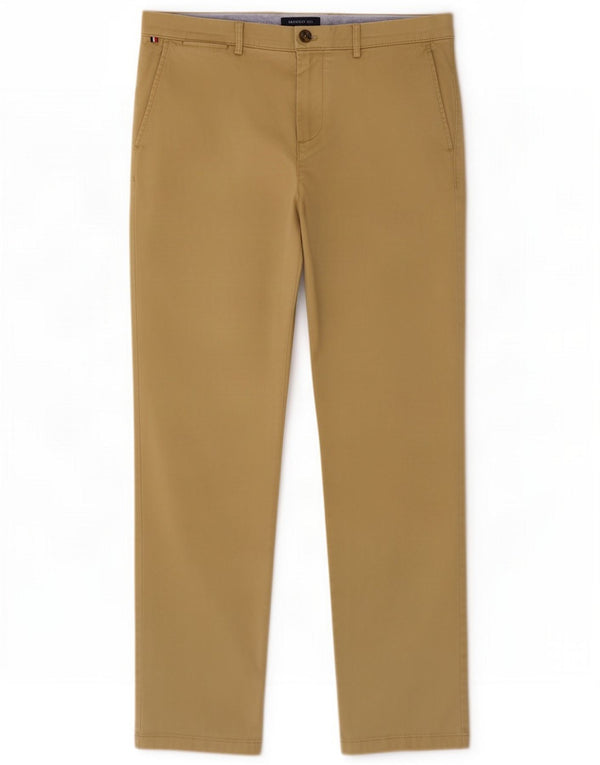 Tommy Hilfiger Mens Straight Chino Calças W33 L34 Algodão Bege