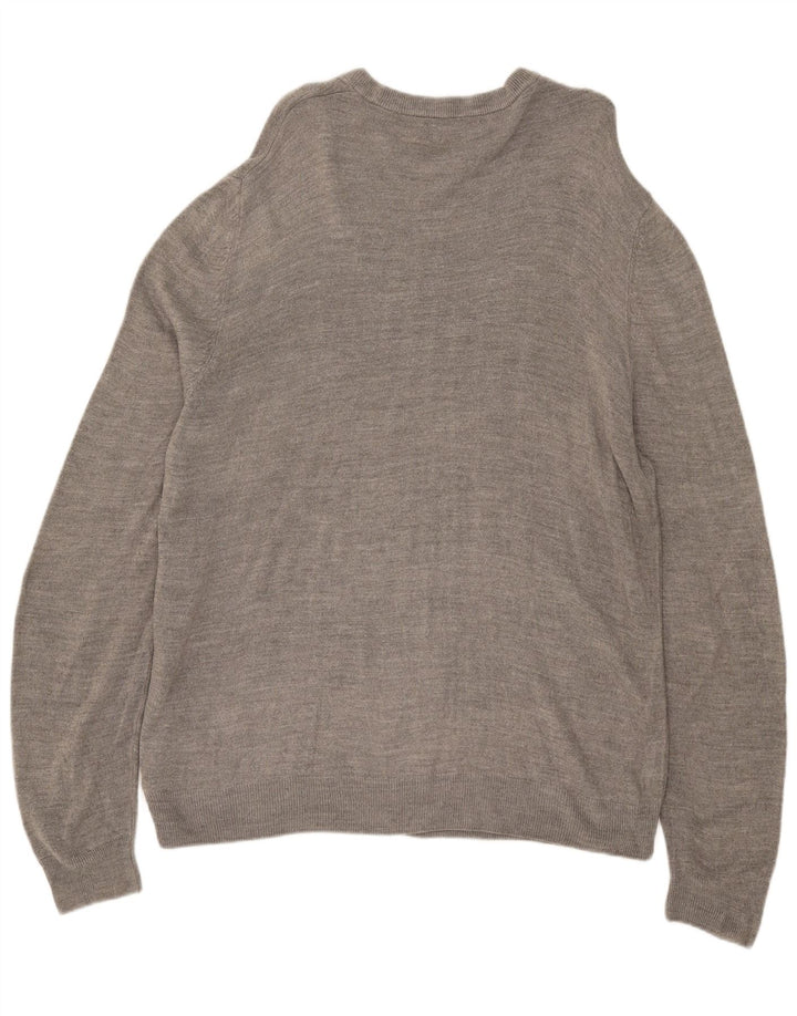 Suéter masculino Marks & Spencer com gola redonda 2XL cinza acrílico