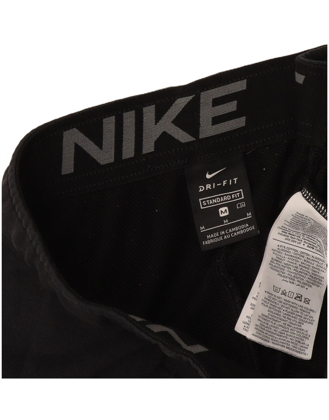 Nike Mens Dri Fit Standard Fit Calças de treino Joggers cinza médio