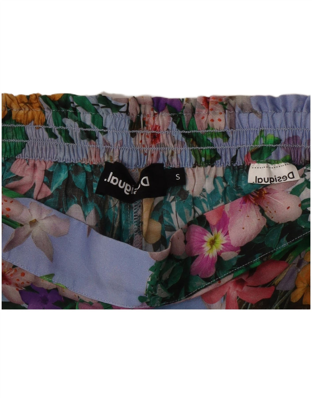 Desigual Calça Harém Feminina Perna Larga Pequena W26 W27 Multicolorida Floral