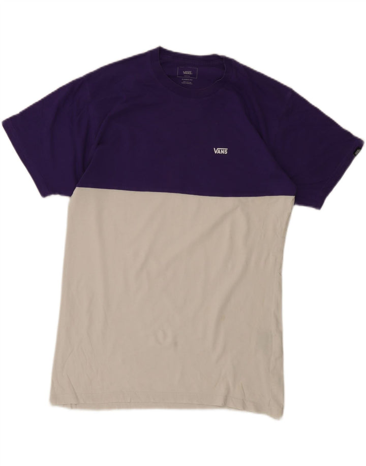 Camiseta Vans Masculina Classic Fit Top Médio Branco Colourblock Algodão