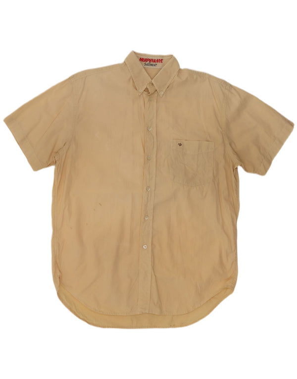 Murphy & Nye Camisa masculina de manga curta bege médio