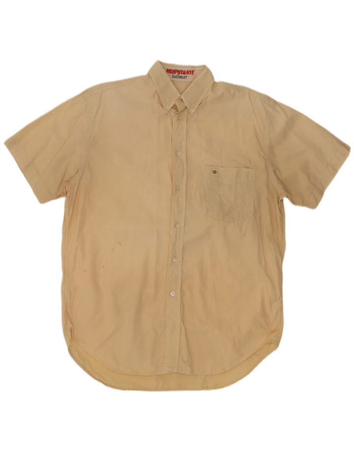 Murphy & Nye Camisa masculina de manga curta bege médio