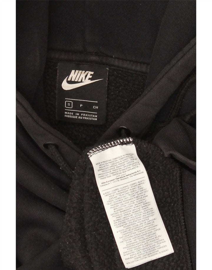 Jumper com capuz feminino Nike pequeno algodão preto