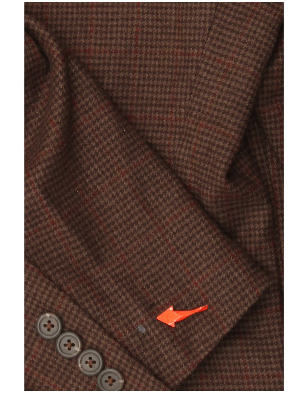 Jaqueta Blazer Masculina Polo Ralph Lauren com 2 Botões Reino Unido 42 Grande Marrom Houndstooth