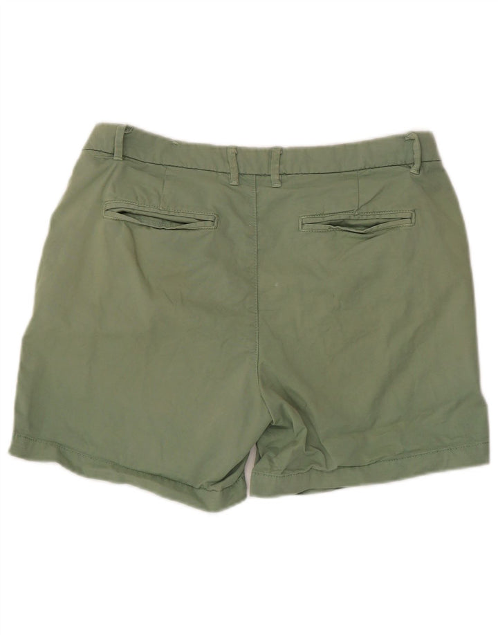 Shorts Chino feminino Fat Face US 6 médio W30 algodão verde