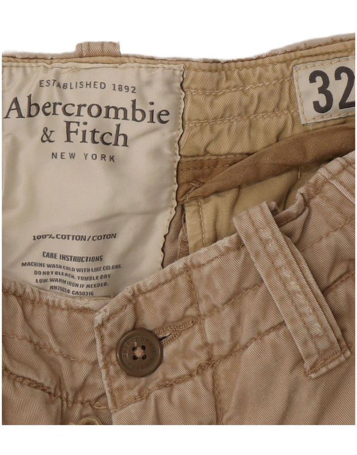 Shorts cargo masculino Abercrombie & Fitch W32 algodão bege médio