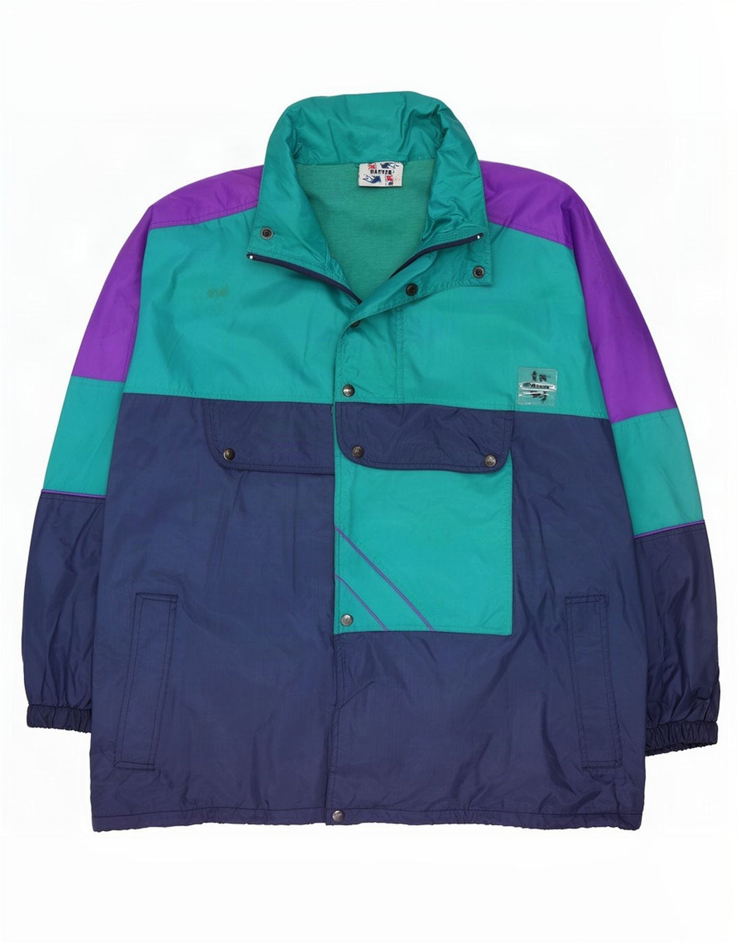 Jaqueta masculina Master com capuz e moletom XL azul Colourblock Nylon