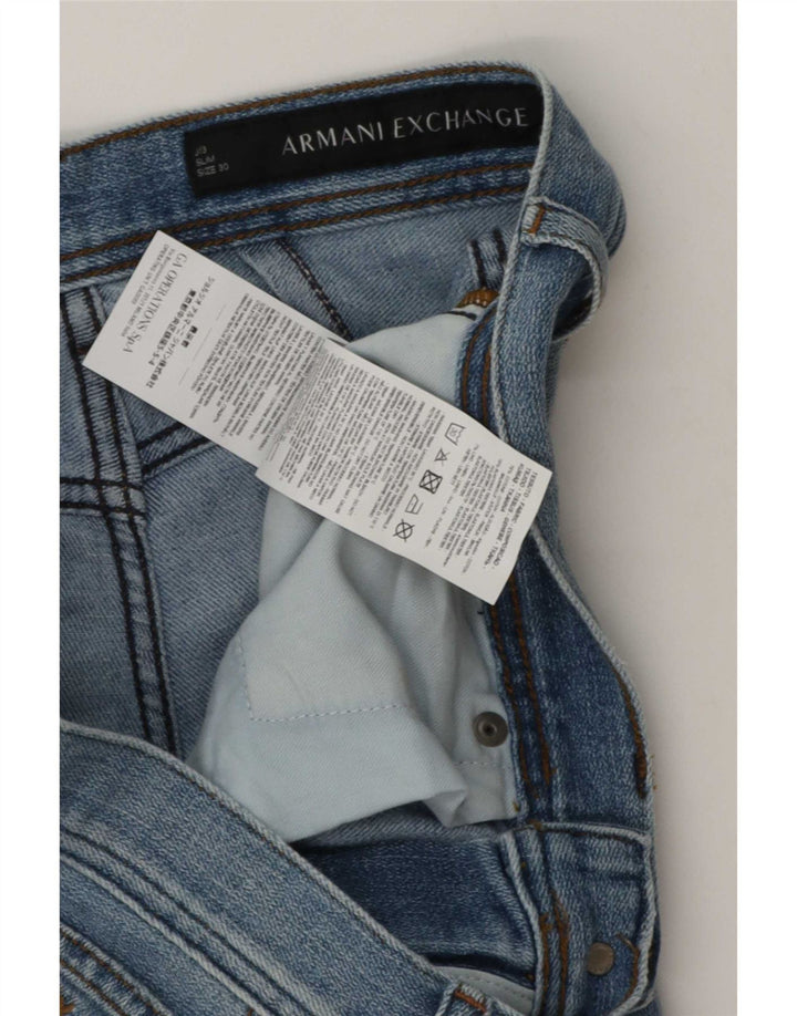 Armani feminino slim jeans W30 L29 algodão azul