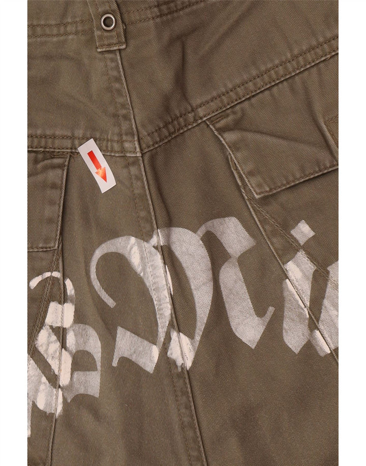 Shorts Cargo Masculino Vintage Grande W34 Algodão Cáqui