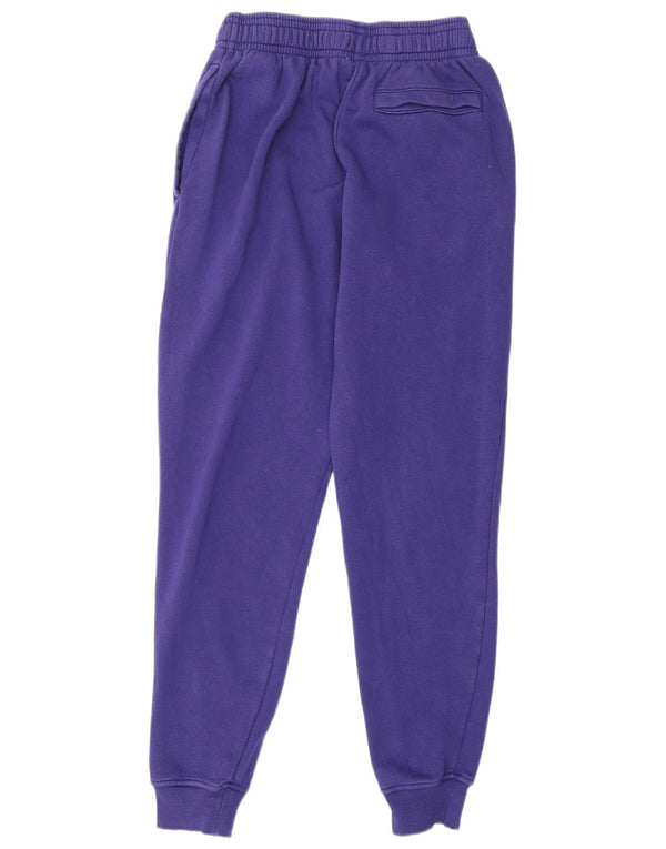 Calça de treino feminina Under Armour Joggers UK 12 algodão roxo médio