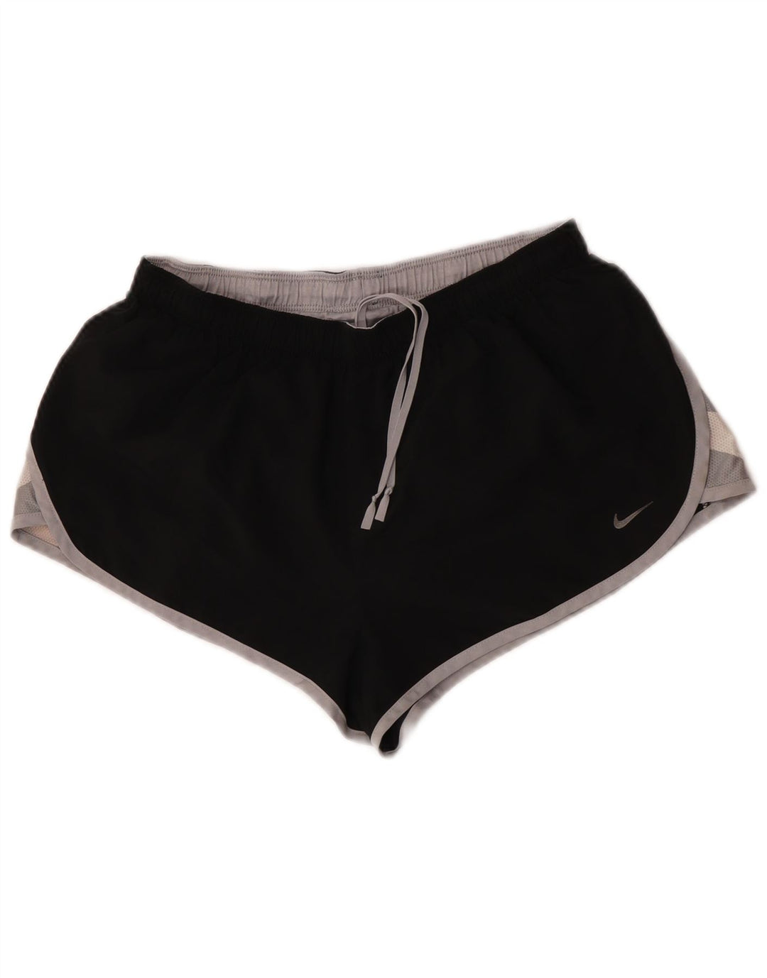 Shorts esportivos femininos Nike médio W28 L12 preto colorblock poliéster