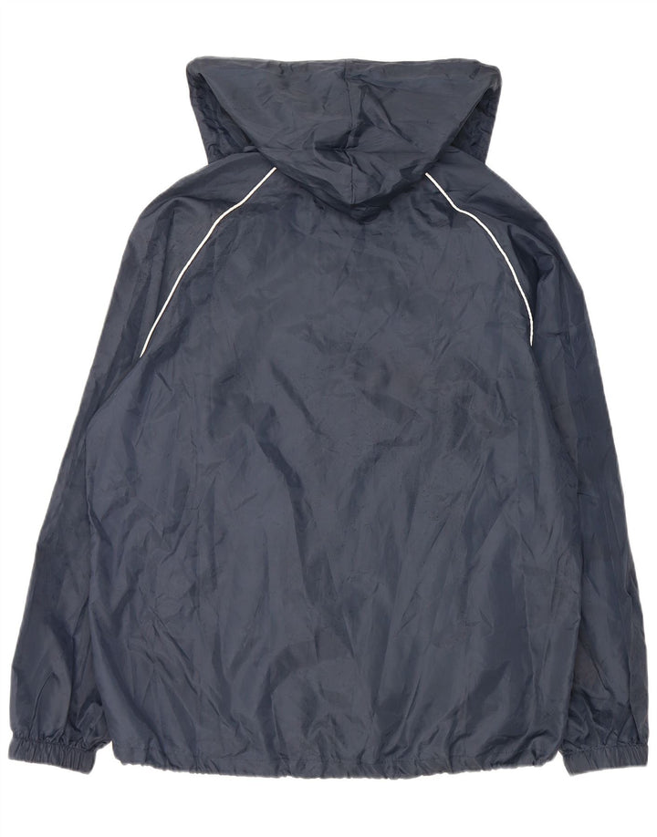 Jaqueta de chuva masculina com capuz Lotto UK 40 grande poliéster azul marinho