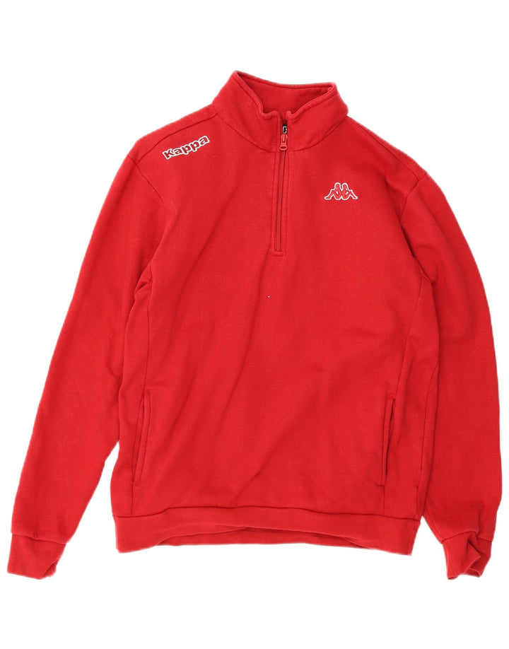 Moletom masculino Kappa com zíper e gola XL em algodão vermelho
